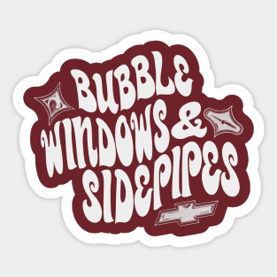 Bubble Windows & Side Pipes! (White) Sticker